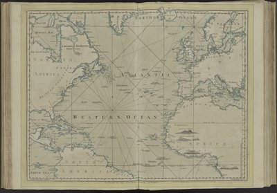 El Atlántico u Océano Occidental del atlas de las Indias Occidentales, 1775 de Thomas Jefferys